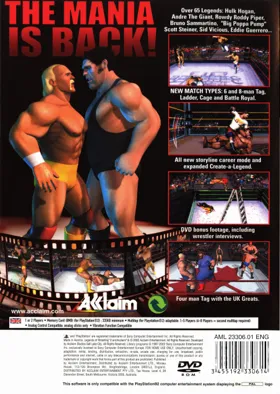 Legends of Wrestling II box cover back